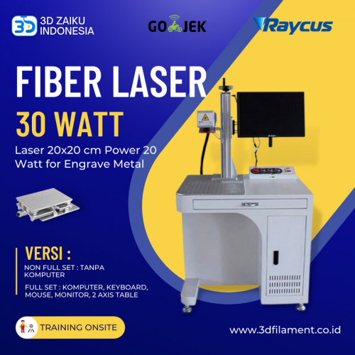 Zaiku Fiber Laser Marking 30x30 cm Raycus Power 30 Watt Engraving Besi - Full Set